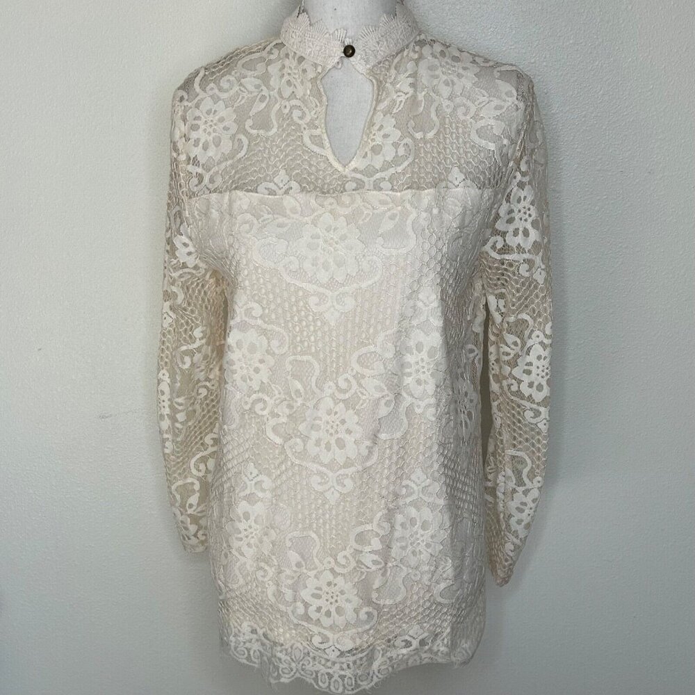 TRU SELF Ivory Lace Top - Small